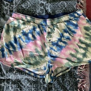 **2/$35**  Pink tye dye sleep shorts